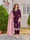 Pashmina By Aanchi Vichitra Silk Embroidery Kurti With Bottom Dupatta